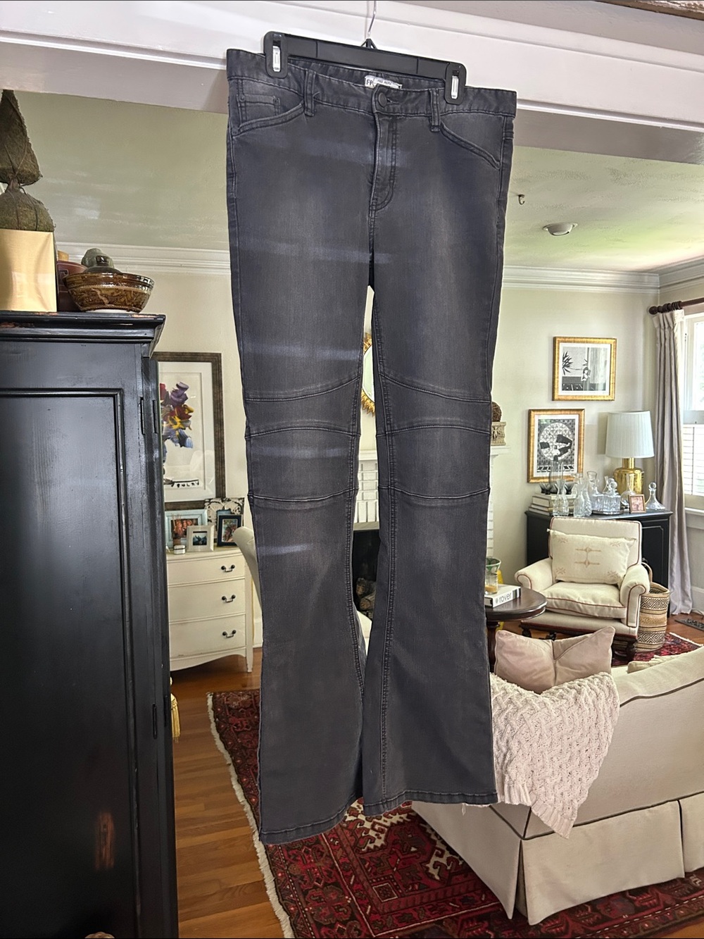 Free People Charcoal Gray Boot Cut Flare Pants